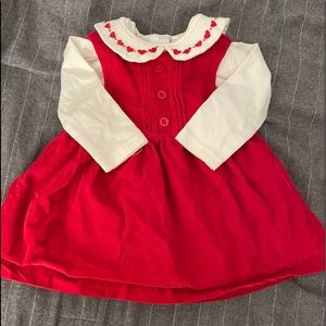 Red corduroy dress